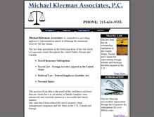 Tablet Screenshot of kleemanlawfirm.com